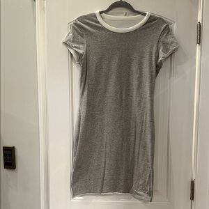 Athleta reversible Gray and White T-Shirt Dress. Size M